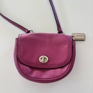 Coach Magenta Leather Crossbody Bag